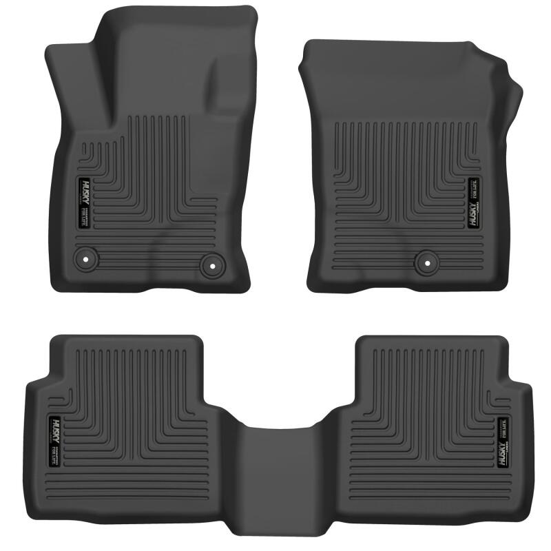 Husky Liners WeatherBeater Floor Liners - Ford & Lincoln - 20-21 Ford Escape All Models Exc Hybrid Weatherbeater Front and 2nd Seat Liners - BLK (part 95721)