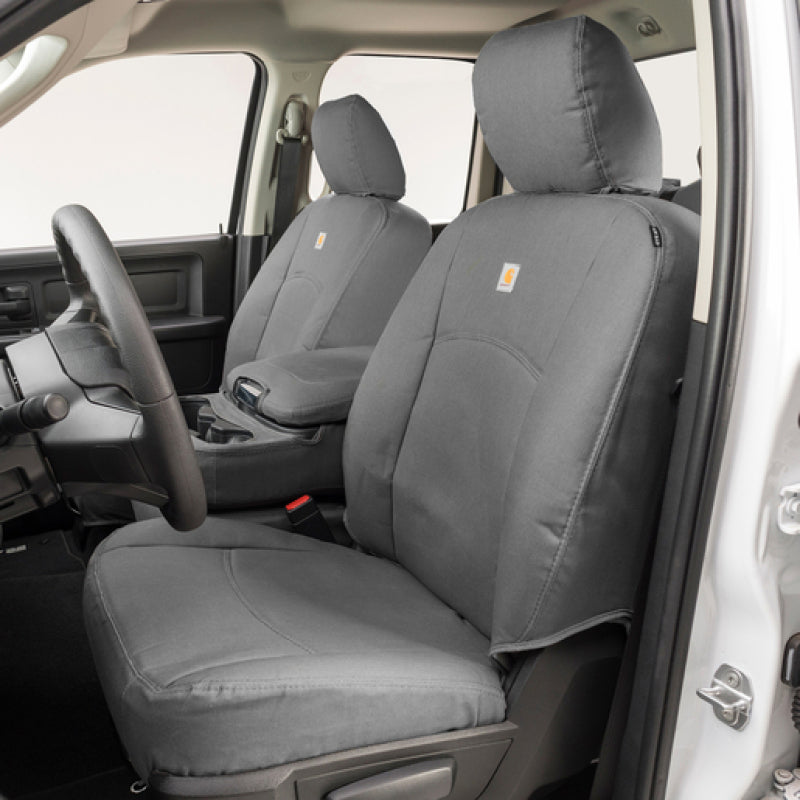 Covercraft 19-24 Dodge RAM 2500 Carhartt PrecisionFit Custom Front Row Seat Covers - Gravel - GTD4199ABCAGY - view 3