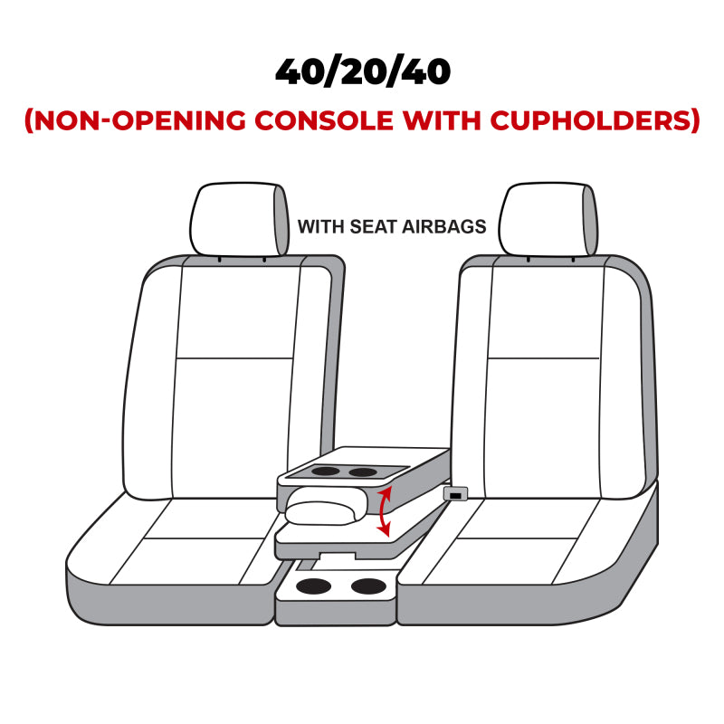 Covercraft 19-20 Ford F-150 Polycotton SeatSaver Custom Front Row Seat Covers - Charcoal - SS3480PCCH - view 3