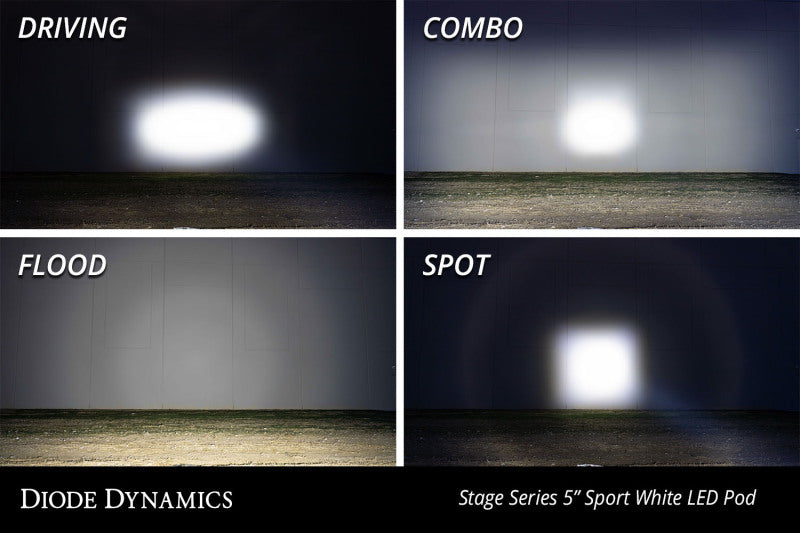 Diode Dynamics SS5 LED Pod Sport - White Combo (Pair) - DD6769P - view 7