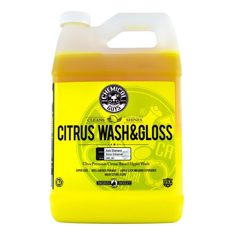 Chemical Guys Citrus Wash & Gloss Concentrated Car Wash - 1 Gallon (Case of 4) - CWS_301