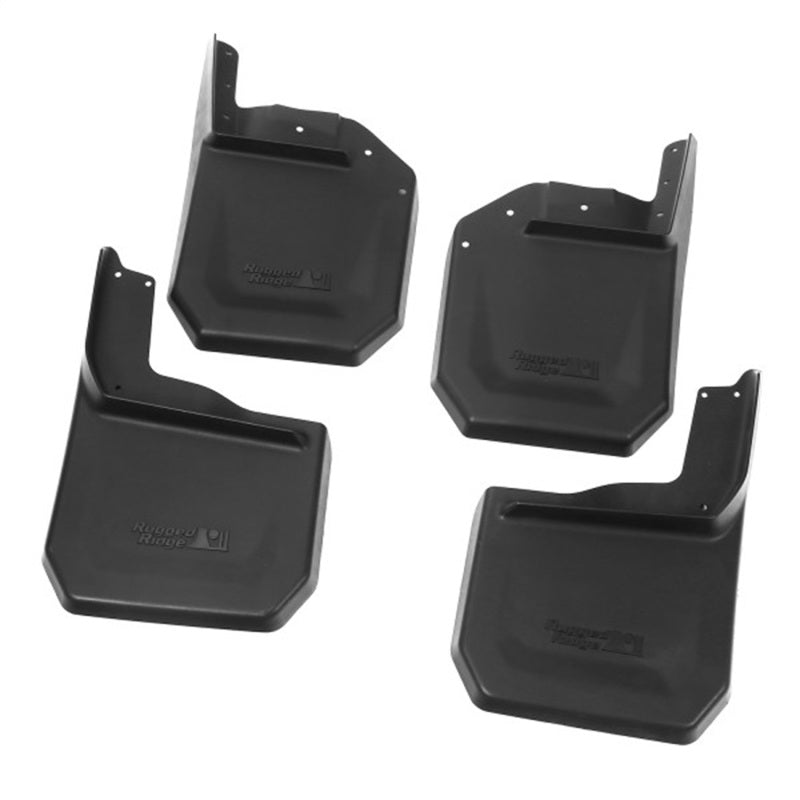Rugged Ridge Splash Guard Kit Black for 2007-2018 Jeep Wrangler JK