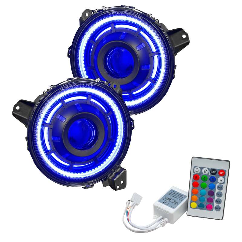 ORACLE Lighting Oculus Bi-LED Projector Headlights for Jeep JL/Gladiator JT - w/ Simple Controller - 5839-504-B