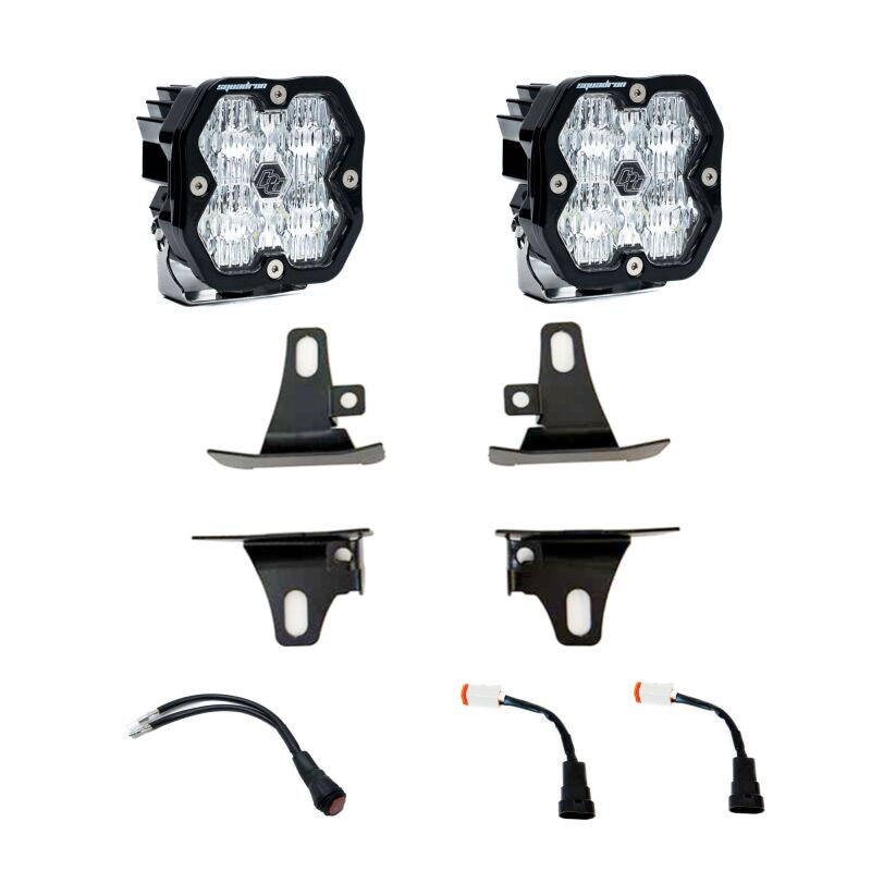Baja Designs LED Light Kits - Ford Super Duty - 17-22 Ford Super Duty / 15-20 F-150 Squadron Sport 2.0 Fog Pocket Kit (WC) - Clear (part 440051)