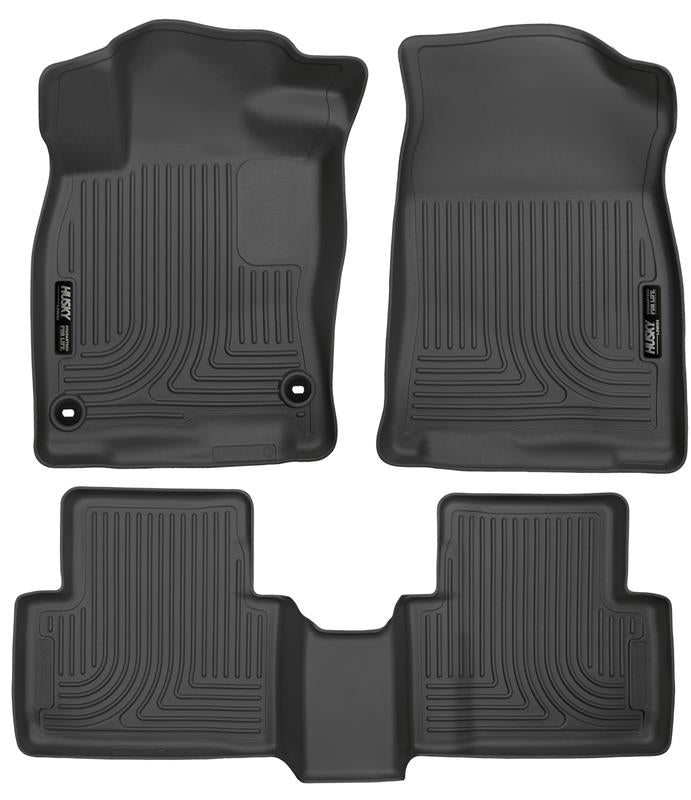 Husky Liners WeatherBeater Floor Liners - Honda & Acura - 2016 Honda Civic (4DR) WeatherBeater Combo Black Floor Liners (part 98461)