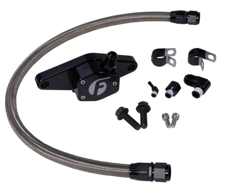 Fleece Performance Coolant Bypass Kit with Stainless Braided Line - 1994-1998 Dodge Ram 2500/3500 5.9L 12-Valve Cummins - Fleece part FPE-CLNTBYPS-CUMMINS-12V-SS