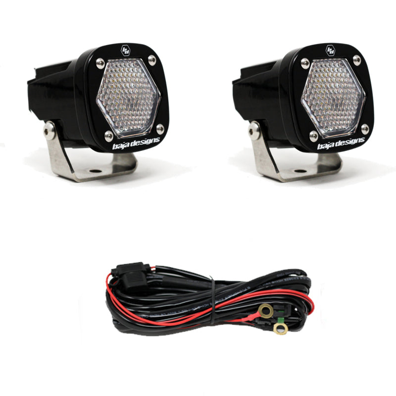 Baja Designs S1 LED Lights - S1 Work/Scene LED Light w/ Mounting Bracket Pair (part 387806)