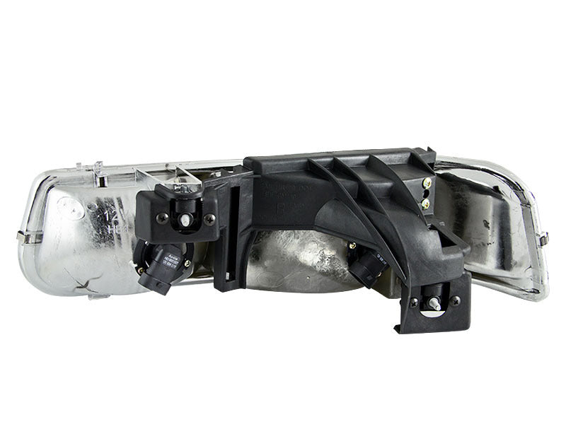 ANZO Crystal Headlights, Black - 1999-2002 Chevy Silverado 1500/2500, 2001-2002 Chevy Silverado 3500, 2000-2006 Chevy Suburban & Tahoe - ANZO part 111155 view 2