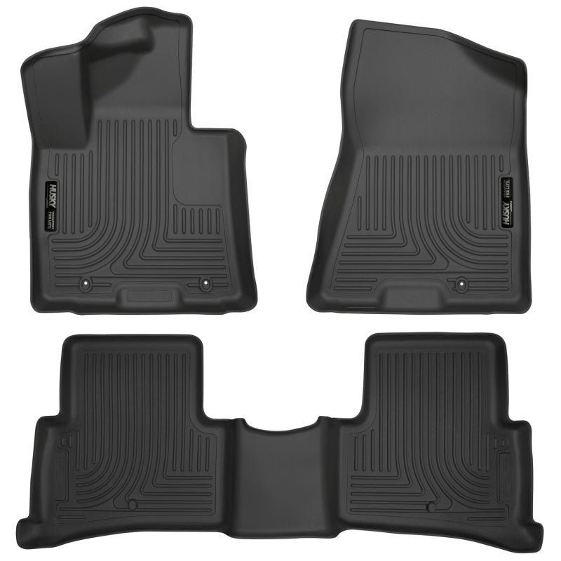 Husky Liners WeatherBeater Floor Liners - Hyundai, Kia & Genesis - 2017 Kia Sportage Weatherbeater Front and Second Row Black Floor Liners (part 99891)