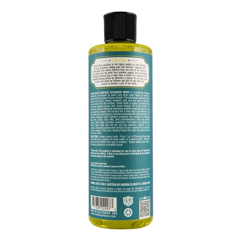 Chemical Guys Clean Slate Surface Cleanser Wash Soap - 16oz (Case of 6) - CWS80316 - view 2