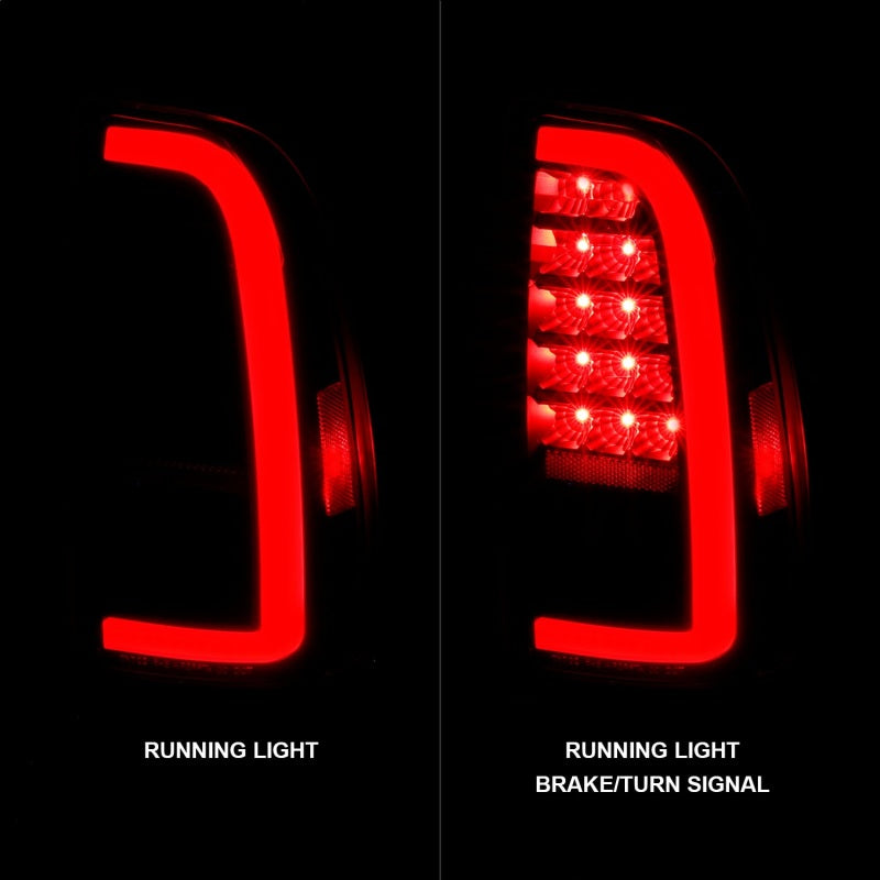 ANZO LED Light Bar Tail Lights, Black Housing, Smoke Lens - 2000-2006 Toyota Tundra (Std bed regular cab, access cab) - ANZO part 311412 view 2