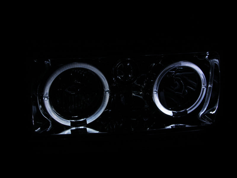 ANZO Crystal Halo Headlights, Chrome - 1991-1994 Toyota Land Cruiser - ANZO part 111092 view 3