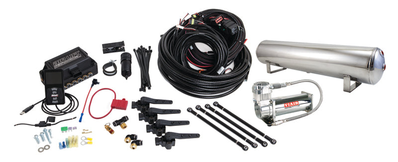 Air Lift Performance 3H Air Management System - 3/8 in. Air Line - 4 Gal 5-Port Polished Tank + VIAIR 444C (part 27797)