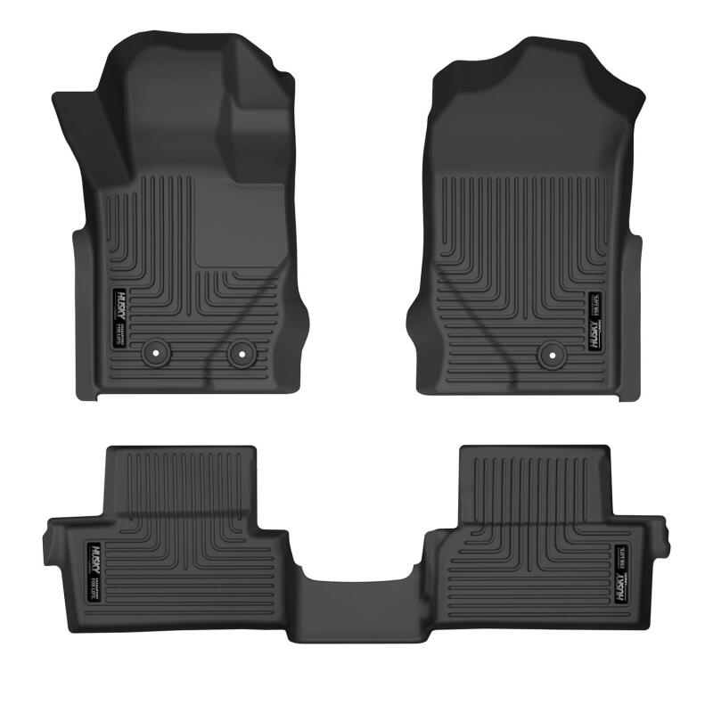 Husky Liners WeatherBeater Floor Liners - Ford & Lincoln - 2021 Ford Bronco 2 Door Weatherbeater Front & 2nd Seat Floor Liners - Black (part 95311)