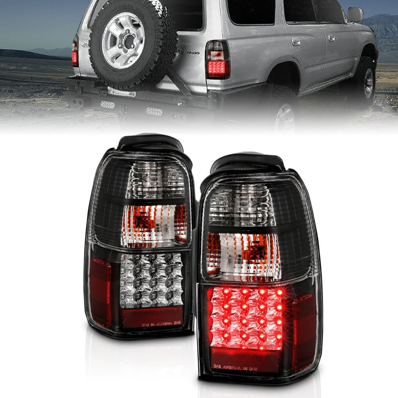 ANZO LED Tail Lights, Black - 2001-2002 Toyota 4Runner - ANZO part 311099