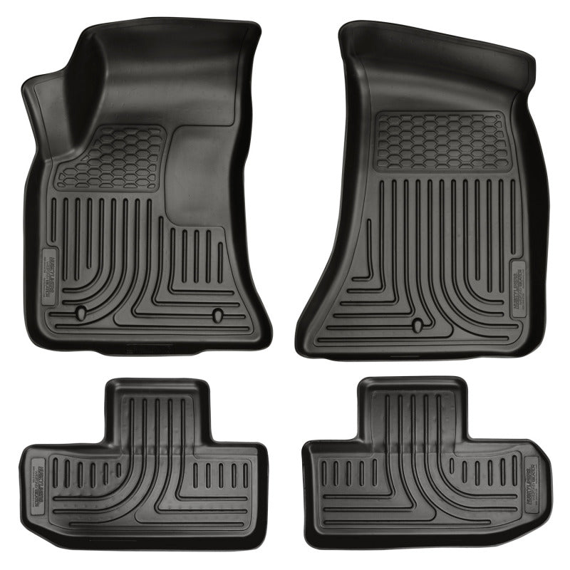 Husky Liners WeatherBeater Floor Liners - Jeep, Dodge, Ram & Chrysler - 11-12 Dodge Challenger WeatherBeater Combo Black Floor Liners (part 98071)