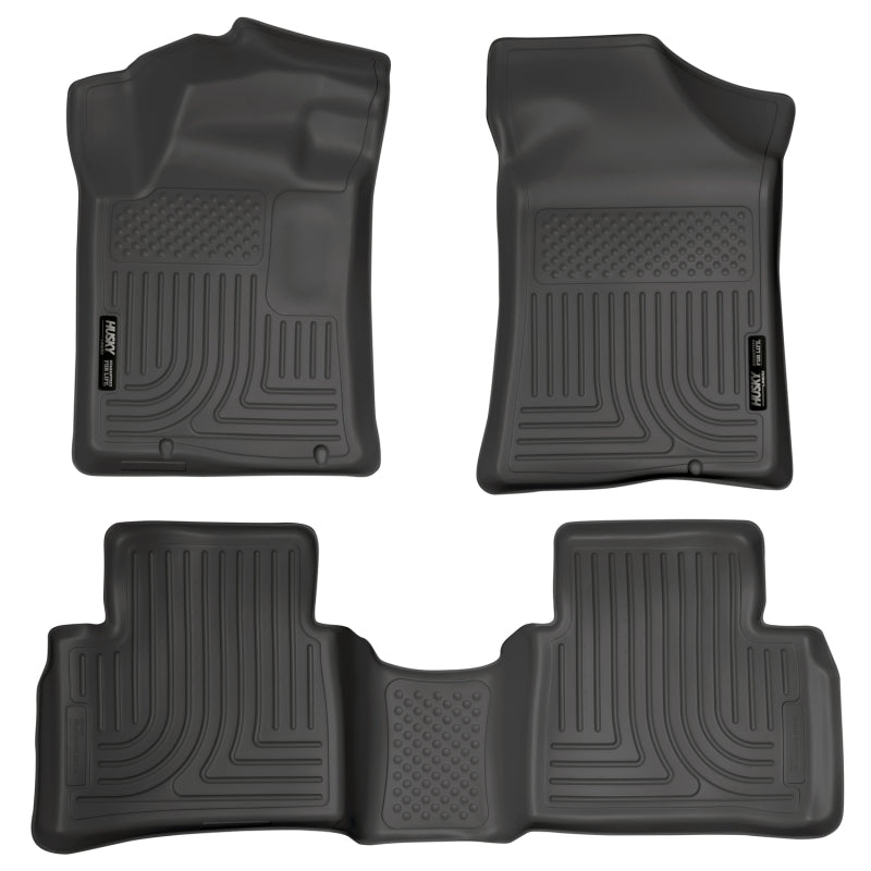 Husky Liners WeatherBeater Floor Liners - Nissan & Infiniti - 13 Nissan Altima Weatherbeater Black Front & 2nd Seat Floor Liners (part 99641)