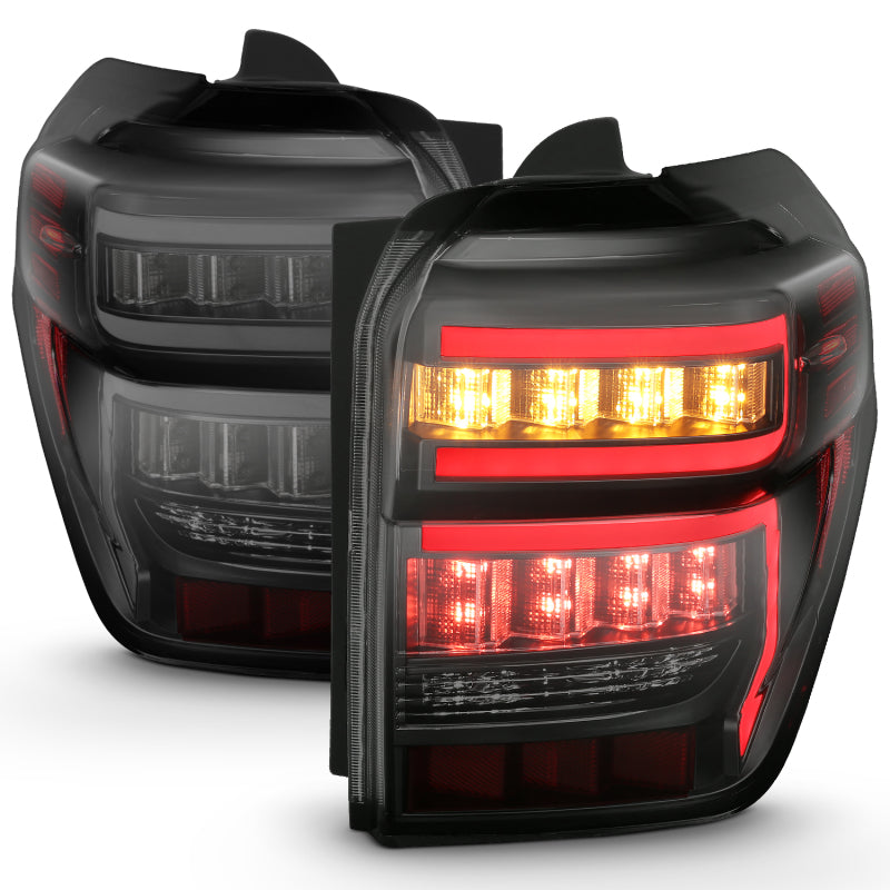 ANZO LED Light Bar Sequential Tail Lights, Black Housing, Smoke Lens - 2014-2023 Toyota 4Runner - ANZO part 311312 view 5