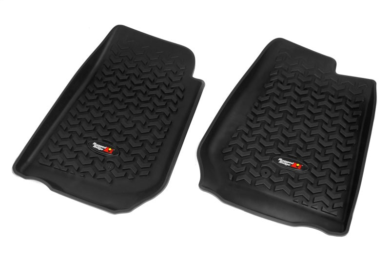 Rugged Ridge Floor Liner Front Black 4 Door for 2007-2018 Jeep Wrangler Unlimited JK (12920.02)
