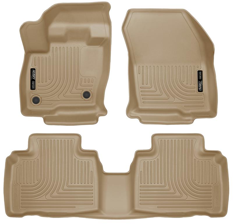 Husky Liners WeatherBeater Floor Liners - Ford & Lincoln - 2015 Ford Edge WeatherBeater Front & 2nd Row Combo Tan Floor Liners (part 98783)