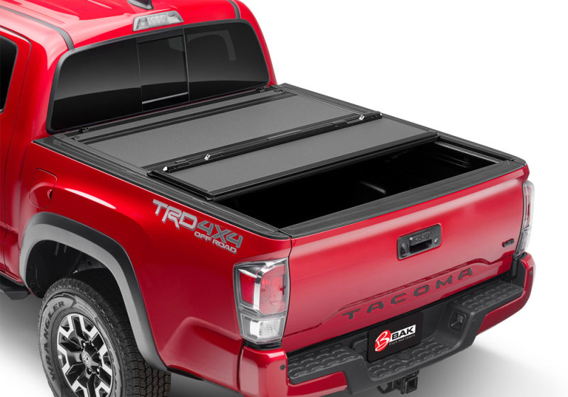 BAKFlip MX4 Hard Folding Tonneau Cover - 2016-2023 Toyota Tacoma 6ft Bed w/ Deck Rails - BAK part 448427 view 4