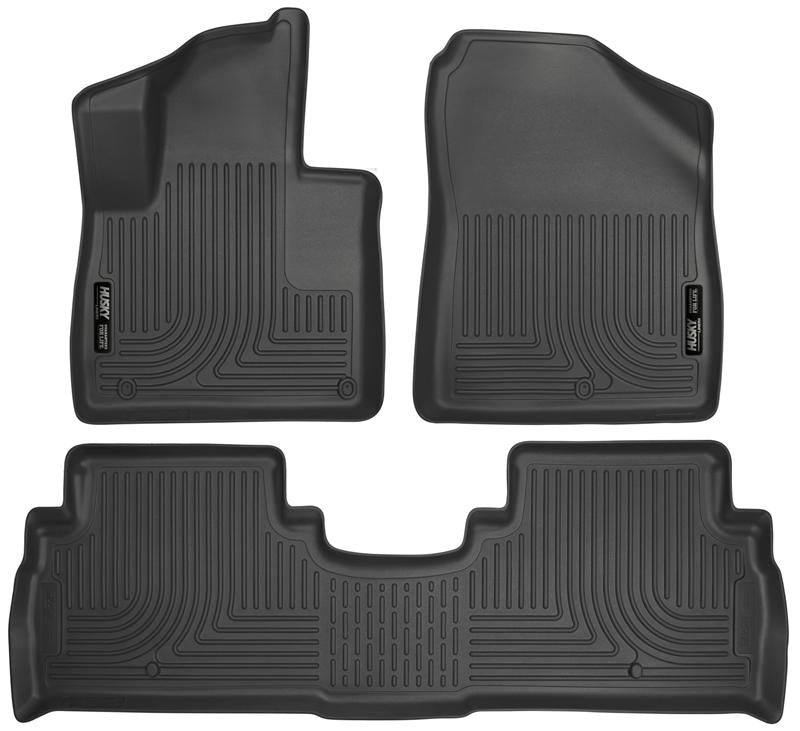 Husky Liners WeatherBeater Floor Liners - Hyundai, Kia & Genesis - 2016 Kia Sorento WeatherBeater Combo Black Floor Liners (part 98691)