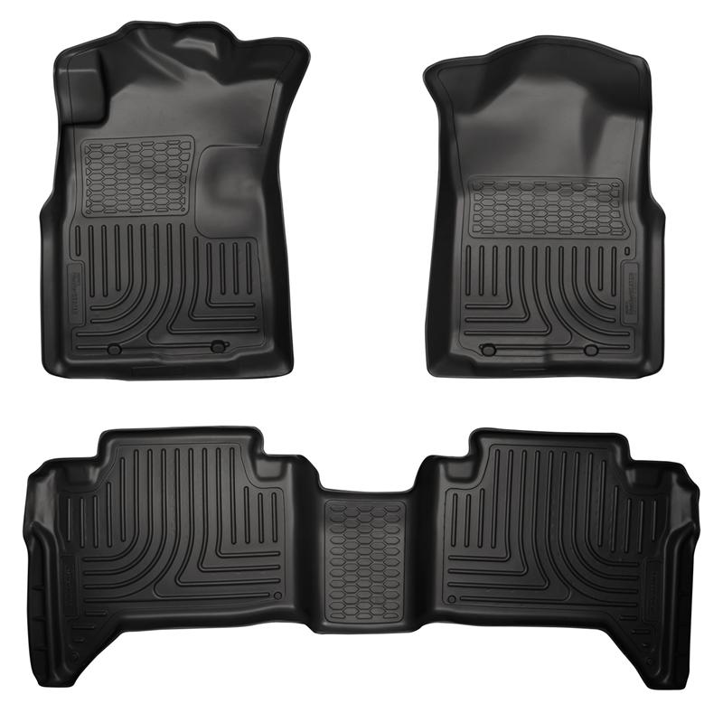 Husky Liners WeatherBeater Floor Liners - Toyota Tacoma - 05-13 Toyota Tacoma WeatherBeater Combo Black Floor Liners (part 98951)