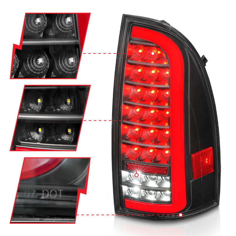 ANZO LED Light Bar Sequential Tail Lights, Black Housing, Clear Lens - 2005-2015 Toyota Tacoma - ANZO part 311427 view 3