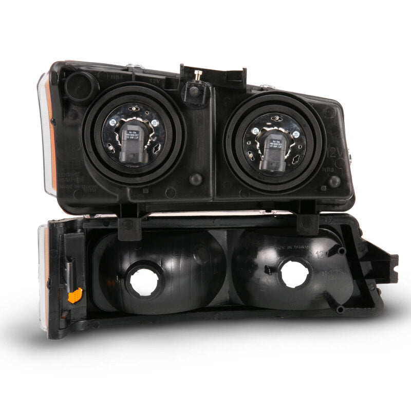 ANZO Crystal Headlights w/ Parking/Signal Lights, Black - 2003-2006 Chevy Silverado 1500 - ANZO part 111452 view 2