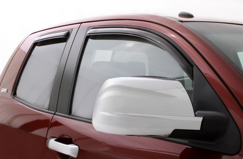AVS Ventvisor In-Channel Front & Rear Window Deflectors 4pc for 2007-2018 Toyota Tundra Double Cab - Smoke - view 2