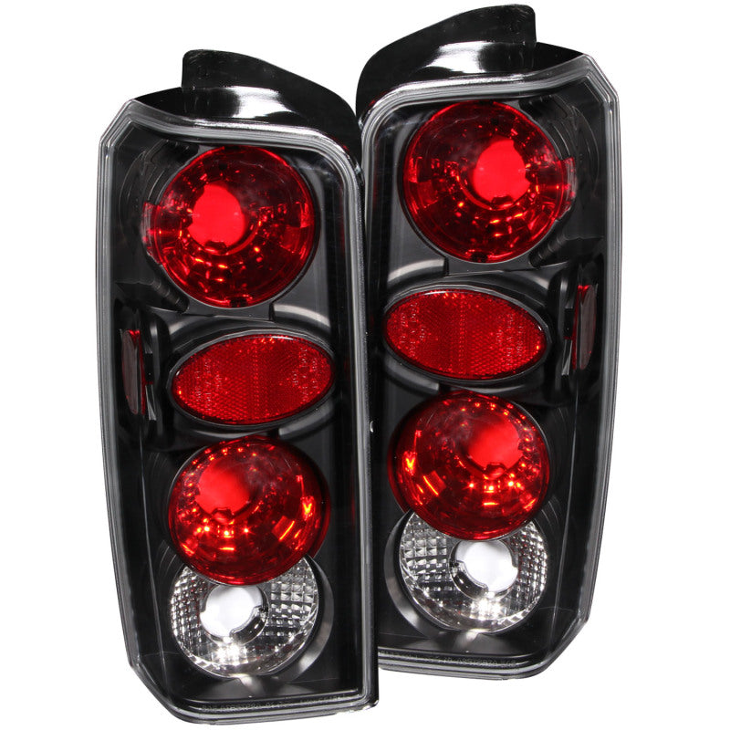 ANZO Euro Tail Lights, Black - 1997-2001 Jeep Cherokee - ANZO part 211103