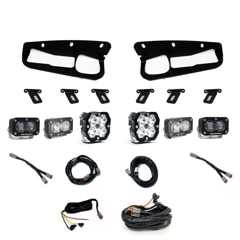 Baja Designs LED Light Kits - Ford Bronco - 21-25 Ford Bronco Squadron 2.0 Sport (Spot) / S2 SAE / S2 Sport D/C Steel Bmpr w/UP (part 440081UP)