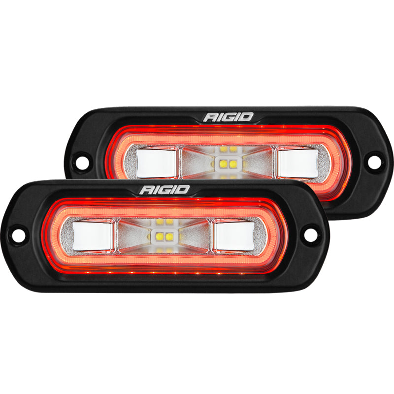 Rigid Industries Flush Mount - Red Halo (Pair) (part 53222)