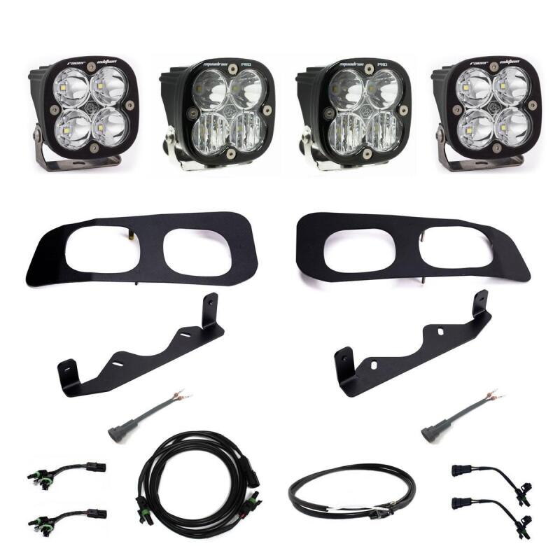 Baja Designs LED Light Kits - Ford Super Duty - 2023+ Ford F-250/350 Squadron Racer/Pro Unlimited Dual Fog Pocket Light Kit w/ Upfitter (part 448255UP)