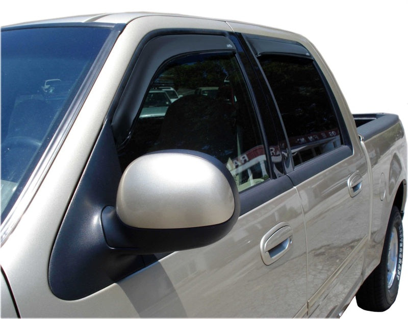 AVS Ventvisor In-Channel Front & Rear Window Deflectors 4pc for 2002-2003 Lincoln Blackwood - Smoke - view 3