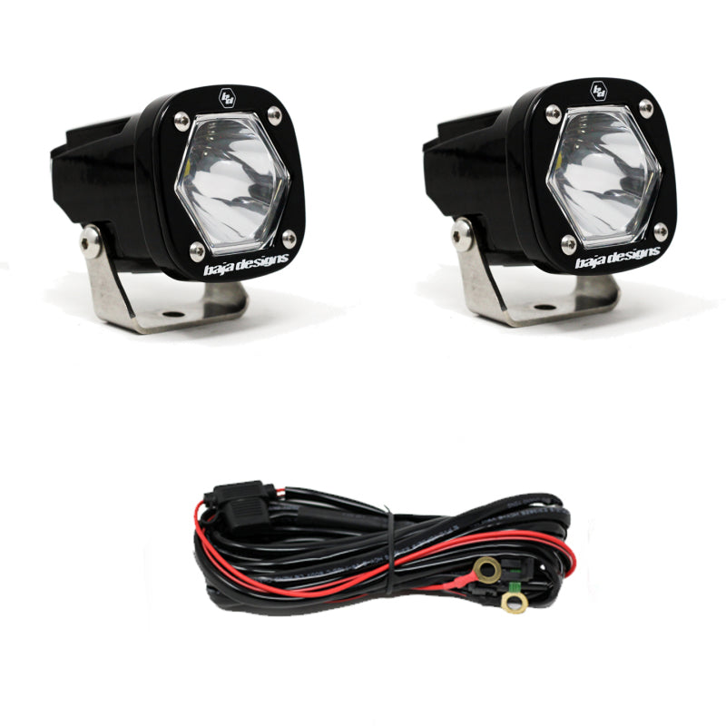 Baja Designs S1 LED Lights - S1 Spot LED Light w/ Mounting Bracket Pair (part 387801)