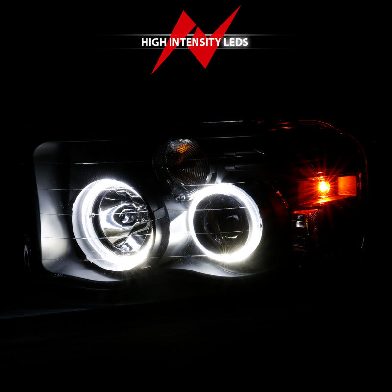 ANZO Projector Halo Headlights, Black - 2002-2005 Ram 1500, 2003-2005 Ram 2500/3500 - ANZO part 111490 view 2