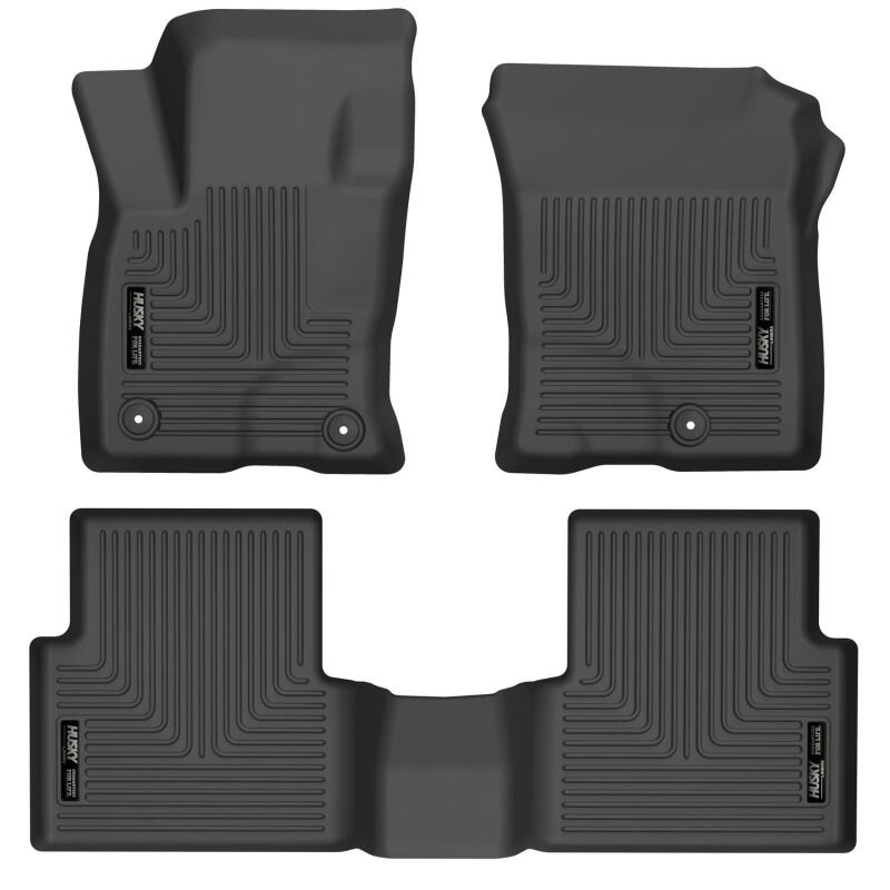 Husky Liners WeatherBeater Floor Liners - Ford & Lincoln - 21-22 Ford Bronco Sport WeatherBeater Front & 2nd Seat Floor Liners (Black) (part 95341)