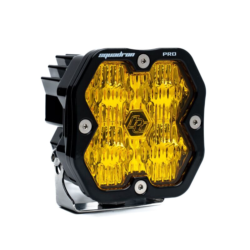 Baja Designs Squadron Pro LED Light Pods - Squadron 2.0 Pro LED Wide Cornering (Single Light) - Baja Amber (part 4900152)