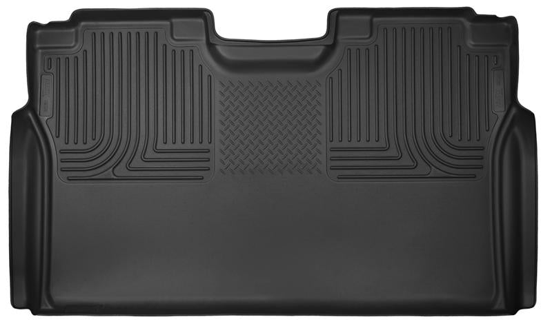 Husky Liners X-act Contour Floor Liners - Ford F-150 - 15-17 Ford F-150 SuperCrew X-Act Contour Black 2nd Seat Floor Liners (Full Coverage) (part 53491)