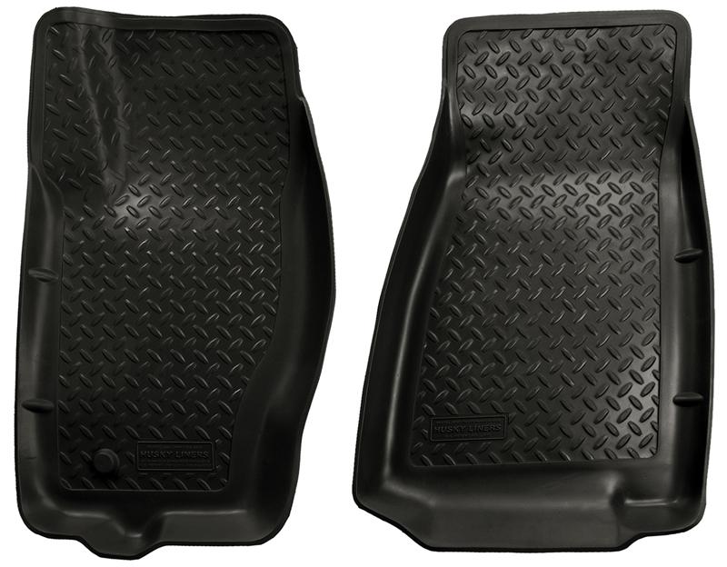 Husky Liners Classic Style Floor Liners - Jeep, Dodge, Ram & Chrysler - 05-10 Jeep Grand Cherokee/Commander Classic Style Black Floor Liners (part 30611)