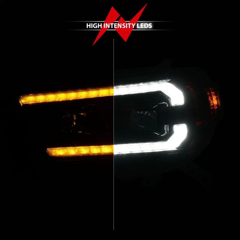ANZO Projector Plank Style Sequential Headlights w/ DRL, Black - 2010-2013 Toyota 4Runner - ANZO part 111602 view 6