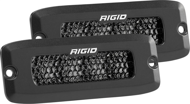 Rigid Industries SR-Q PRO Midnight - Diffused - Flush Mount (Pair) (part 925513BLK)