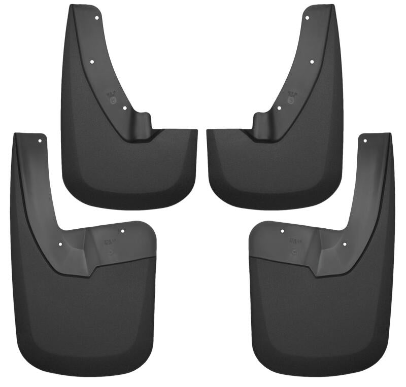 Husky Liners Custom-Molded Mud Guards - 09-17 Dodge Ram 1500/2500 Both w/ OE Fender Flares Front and Rear Mud Guards - Black