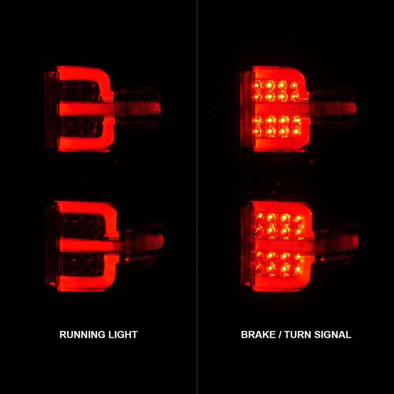 ANZO LED Tail Lights, Black Housing, Clear Lens - 2014-2018 Chevy Silverado 1500, 2015-2019 Chevy Silverado 2500HD/3500HD, 2015-2019 GMC Sierra 2500HD/3500HD (Not for OE factory LED models) - ANZO part 311423 view 7
