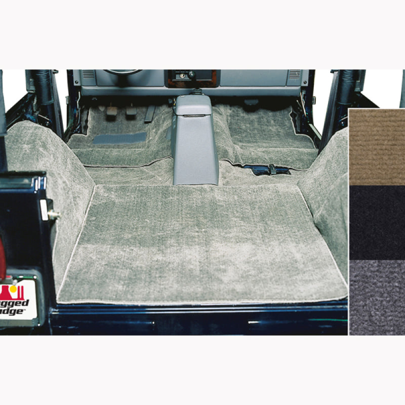 Rugged Ridge Deluxe Carpet Kit Gray for 1976-1995 Jeep CJ/Jeep Wrangler Models - view 2