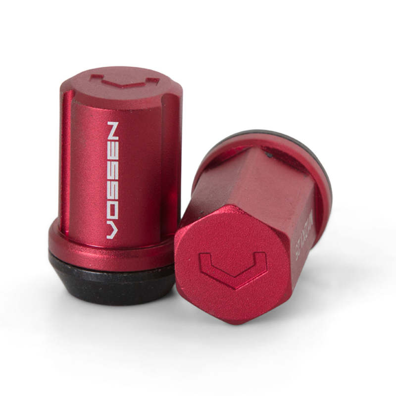 Vossen 35mm Lug Nut Set - 14x1.5 Cone Seat - Red (Set of 20) - LUG-N1450-RD
