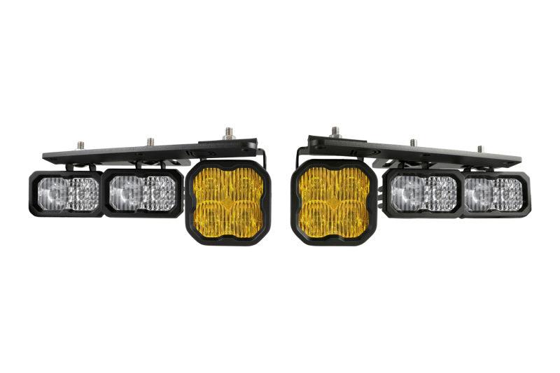 Diode Dynamics 2021 Ford Bronco Stage Series Fog Pocket Kit - Yellow Pro - DD7181