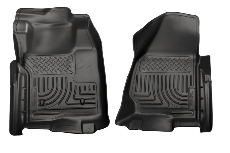 Husky Liners WeatherBeater Floor Liners - 11-12 Ford SuperDuty Regular Cab WeatherBeater Black Floor Liners