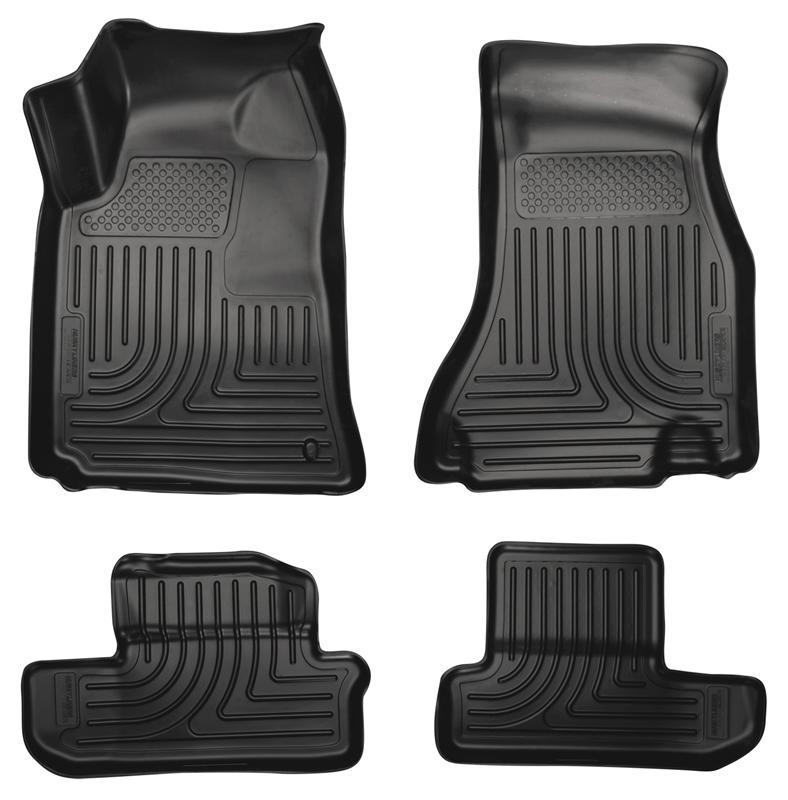 Husky Liners WeatherBeater Floor Liners - Jeep, Dodge, Ram & Chrysler - 08-12 Dodge Challenger WeatherBeater Combo Black Floor Liners (part 98021)